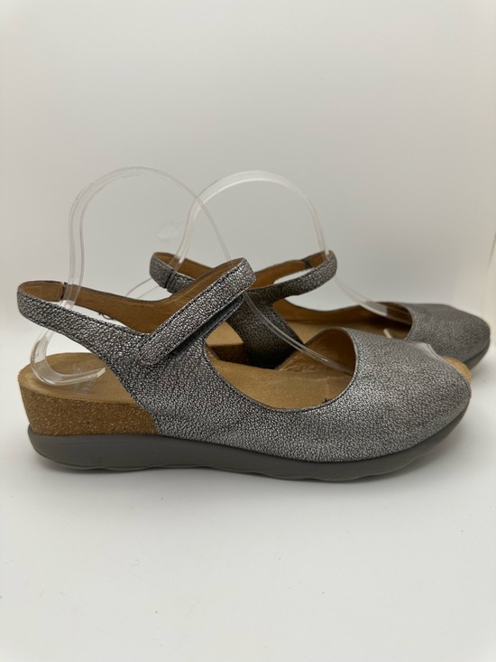 Dansko Shoes - DANSKO Marcy Metallic Leather Gray Slingback Comfort Shoes Sandals Sz 42